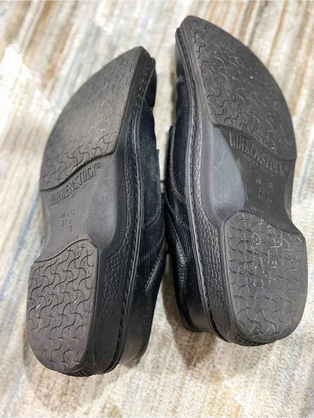Birkenstock Black Leather Men's Lace-Up Derby Shoes